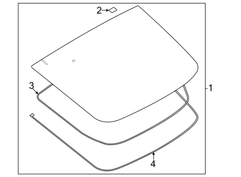 2023 Nissan Z MOULDING-BACK DOOR Diagram for 90352-6GP0A