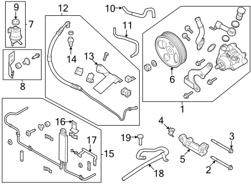 2025 Nissan Frontier TANK ASSY-RESERVOIR,POWER STEERING Diagram for 49180-9BU2A