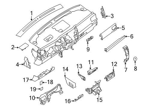 2021 Nissan Titan Lid-Cluster Diagram for 68260-9FV2A