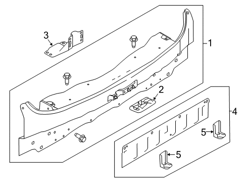 2022 Nissan Murano Rear Panel Upper Diagram for G9110-5ASAA