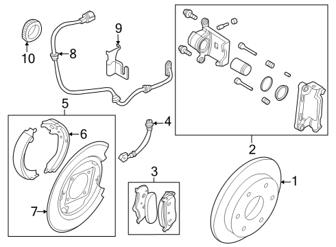 2022 Nissan Frontier Cable Assy-Brake,Rear RH Diagram for 36530-9BU0A