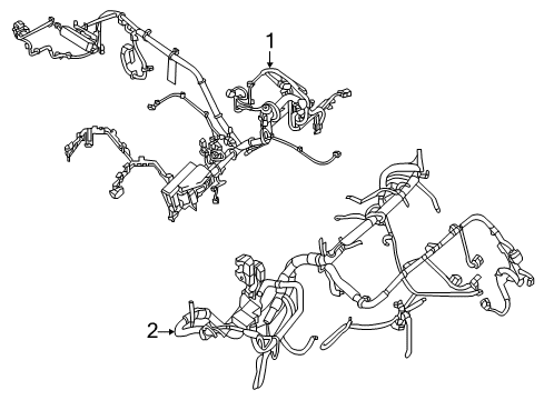 2020 Nissan Pathfinder Harness Assembly-EGI Diagram for 24011-9PS1A