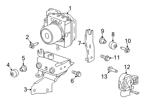 2020 Nissan Leaf CONTROL ASSY-BRAKE Diagram for 46007-5SW1D