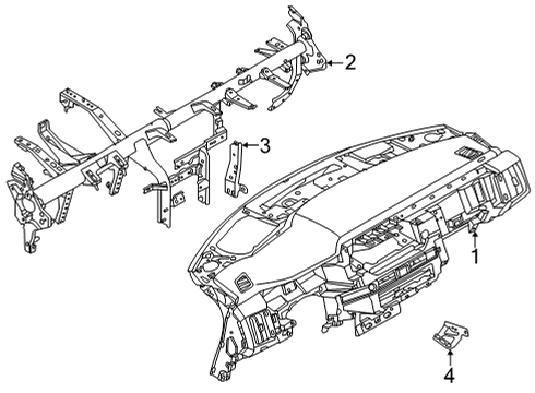 2025 Nissan Pathfinder BRACKET-RADIO MOUNTING, LH Diagram for 28039-6TA0A