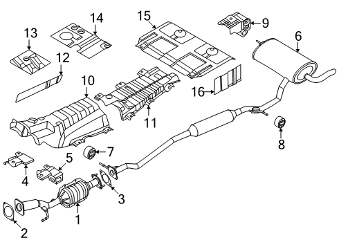 2025 Nissan Kicks TUBE-EXHAUST,FRONT W/CATALYST CONVERTER Diagram for 200A0-7LH0A