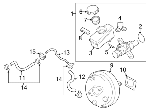 2023 Nissan Z Booster Hose Diagram for 47472-6GP0B