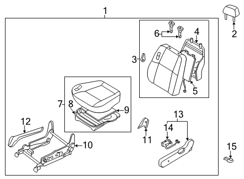 Switch Assembly-Front Seat, L Diagram for 87066-0W000