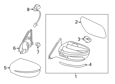 Cover-Mirror Body,Lh Diagram for 96374-4CA0A