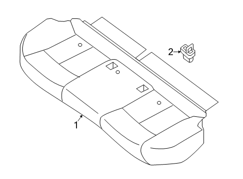 Cushion Assembly Rear Seat Diagram for 88300-4FU6A