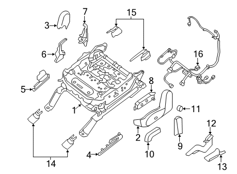 Finisher-Front Seat Switch,Lh Diagram for 87081-3JA4A