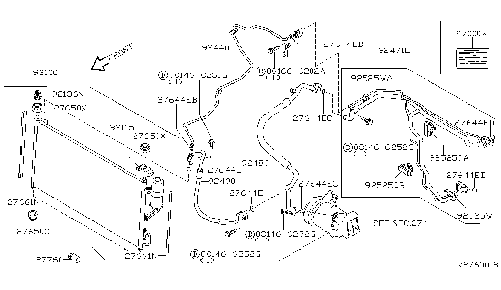 Nissan 92555-5Z100 Clip