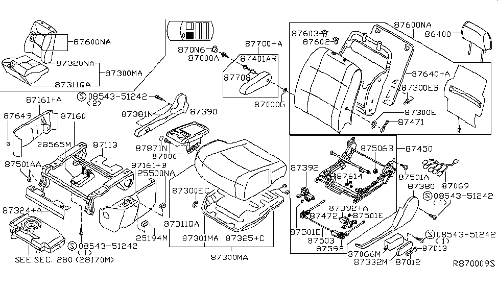 Nissan 87393-8J02A Motor Assembly-Seat LIFTER,L