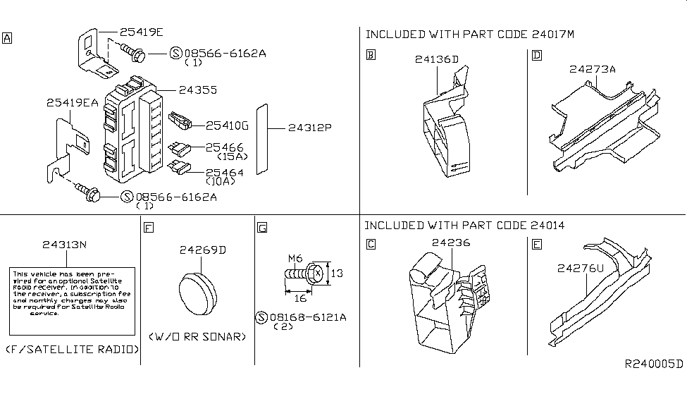 Nissan 24236-5Z001 Bracket Assy-Connector