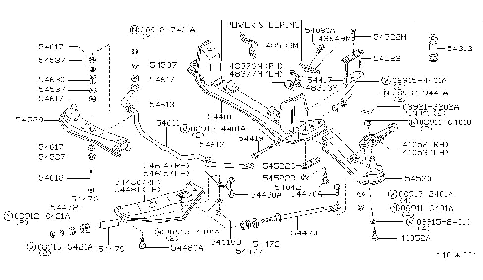 Nissan 54407-W1000 Bolt Assembly