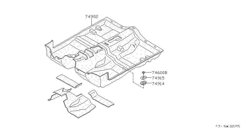 74919-01F00 Nissan ESCUTCHEON Inner