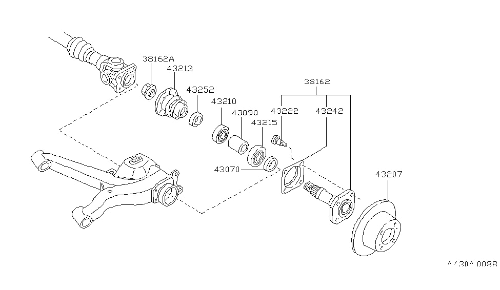 Nissan 43091-01P00 Piece-Distance