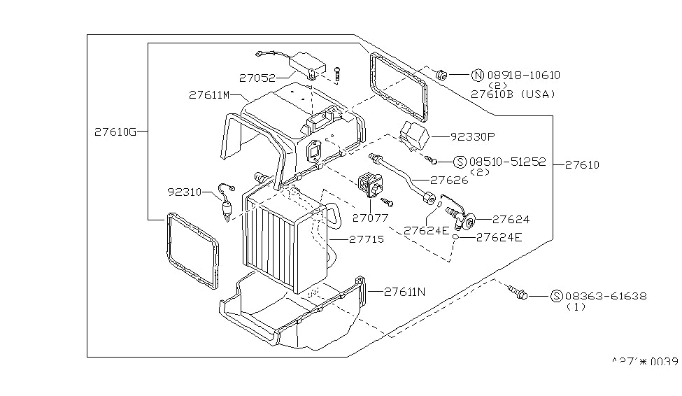 Nissan 27270-06F03 Cooling Unit