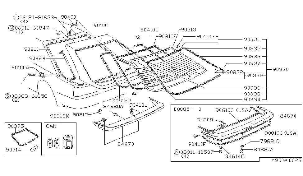 Nissan 96030-18F00 S12 Spoiler-Air