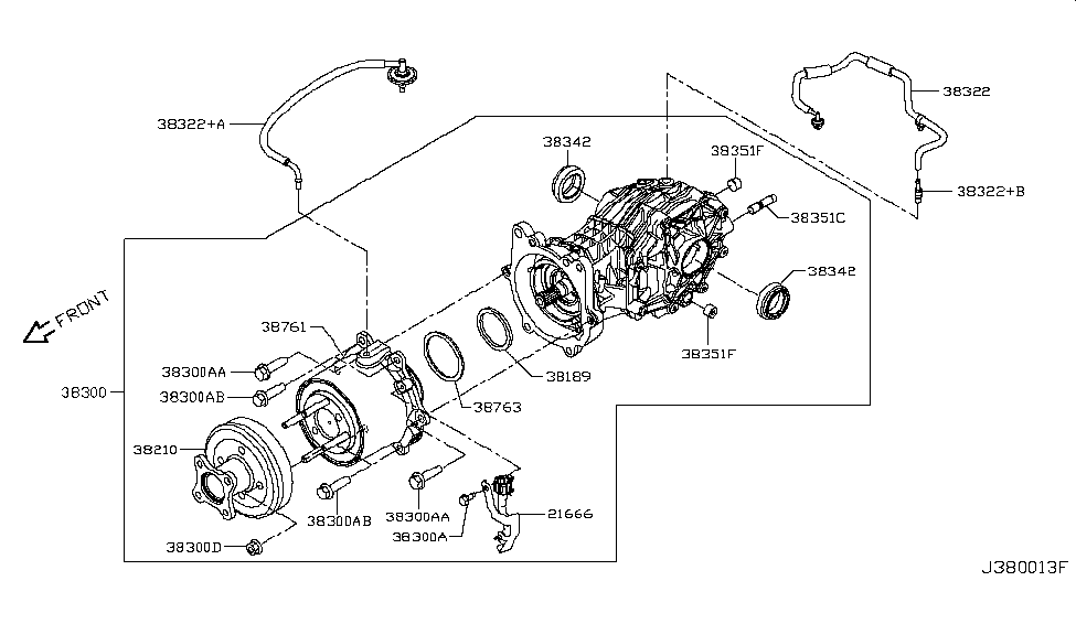 Nissan 38322-3JV0B Breather-Final Drive