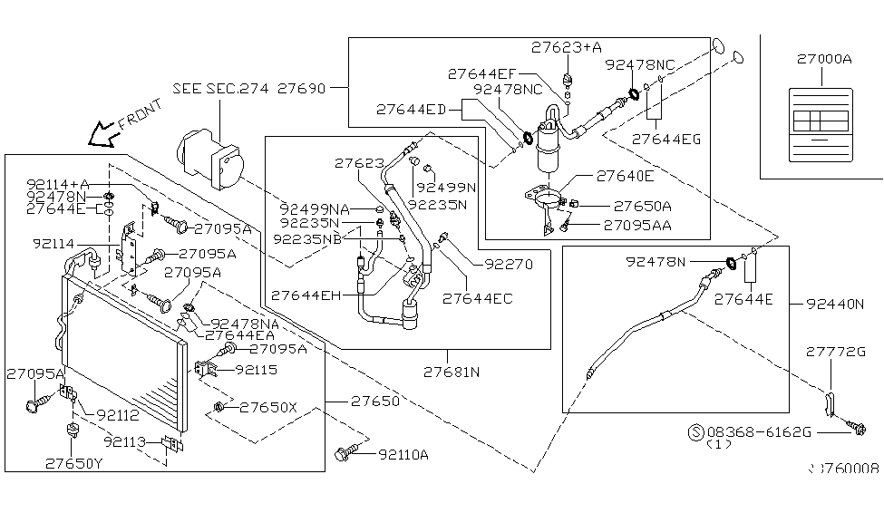 Nissan 92270-7B000 Valve Assembly-Bypass