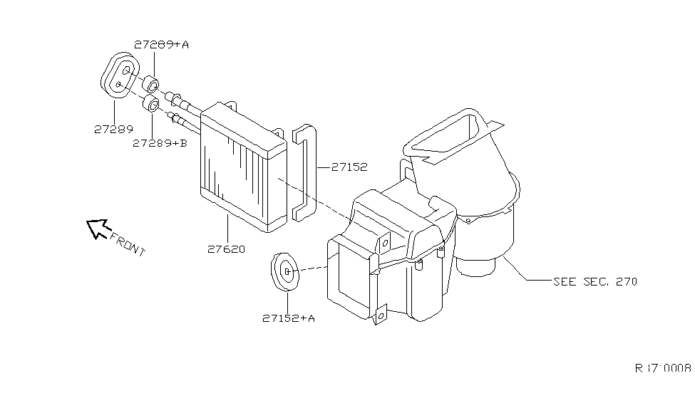 Nissan 27289-7B005 Grommet