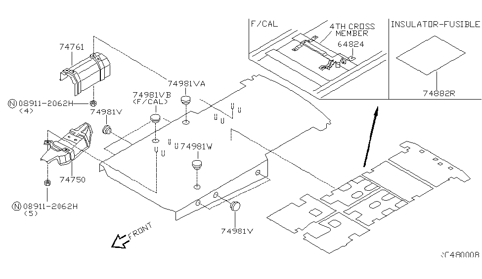 Nissan 86906-7B110 Cover-Locate Hole