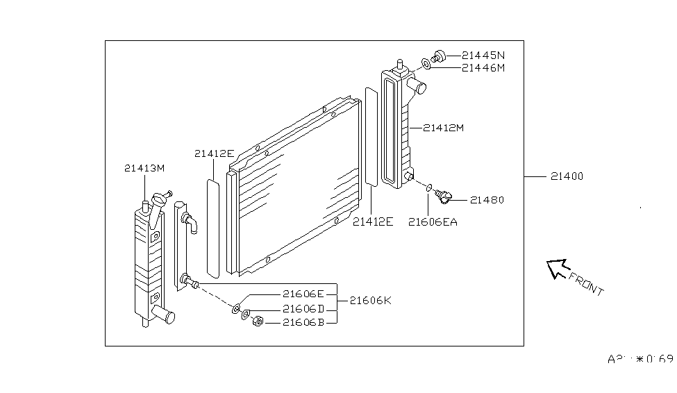 Nissan 21413-7B000 Tank-Radiator, LH