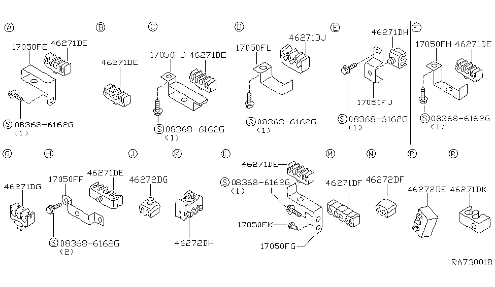 Nissan 17571-6B719 Clamp