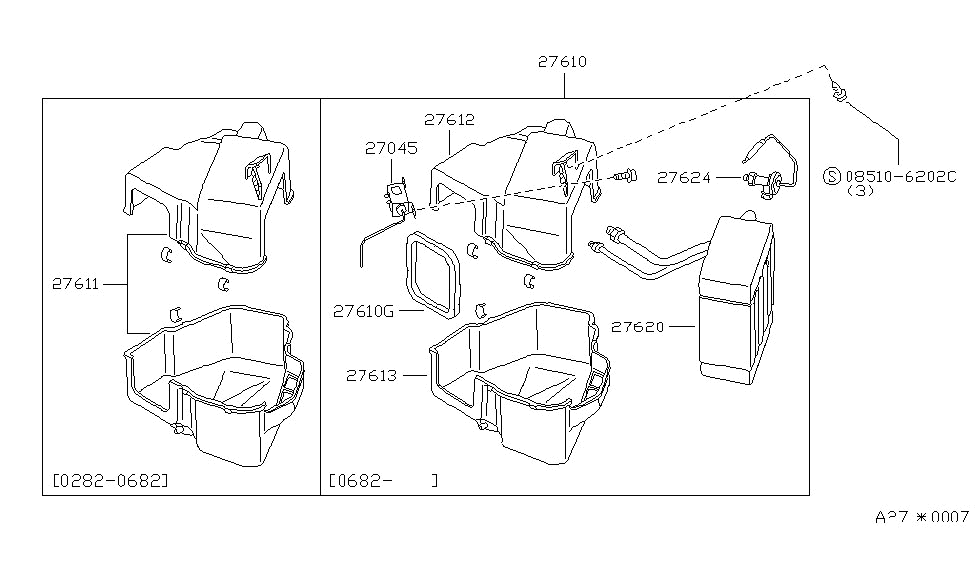 Nissan 27285-14A00 Case Cool Up