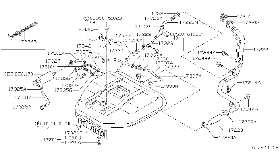 Nissan 17327-01R01 Connector-Hose