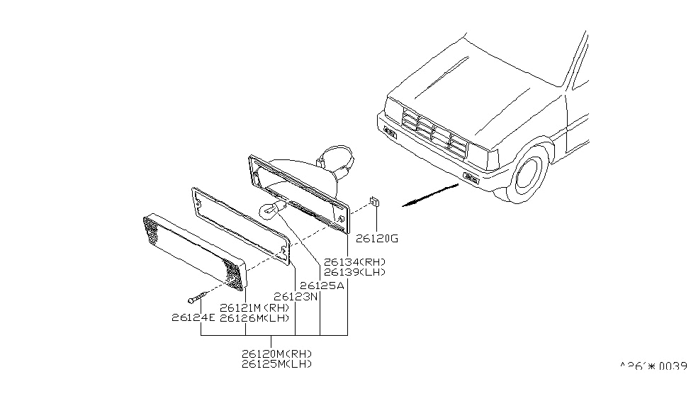 Nissan 26123-01M00 Packing Lens