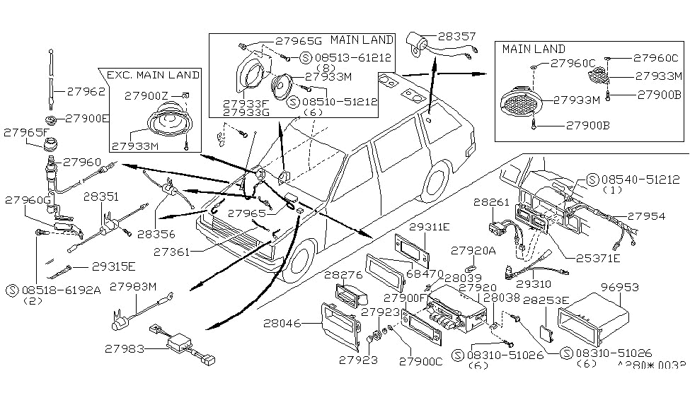 Nissan 28159-10E00 Washer