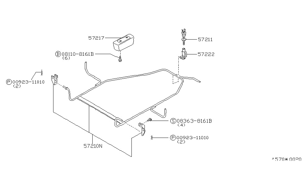 Nissan 57235-29R00 Stopper-Spare Tire