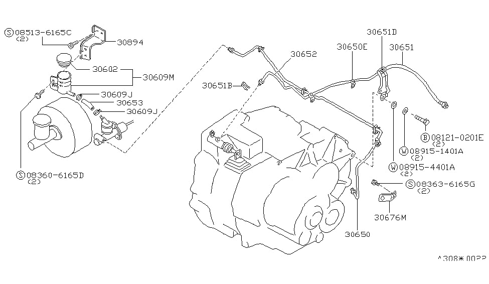 Nissan 30894-20R00 Reservoir Oil