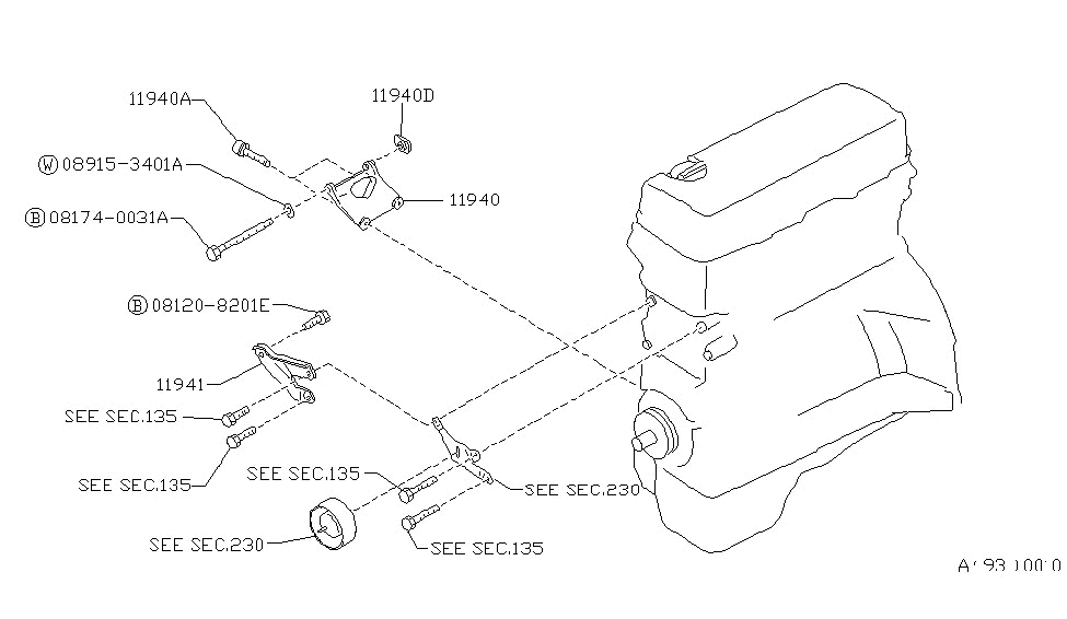 Nissan 08174-0031A Bolt Hex