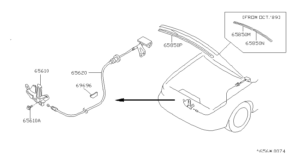 Nissan 65810-65E10 PROTETOR Hood Assembly