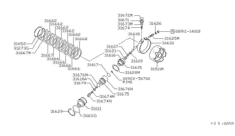 Nissan 31628-21X60 Ring Snap SERVO