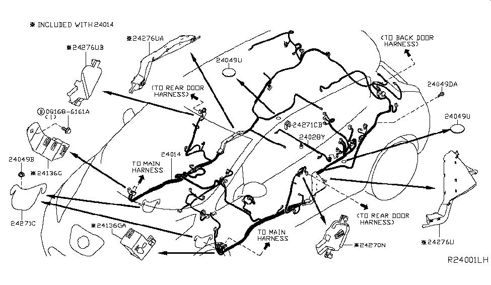 Nissan 24271-3NF1A Protector-Harness