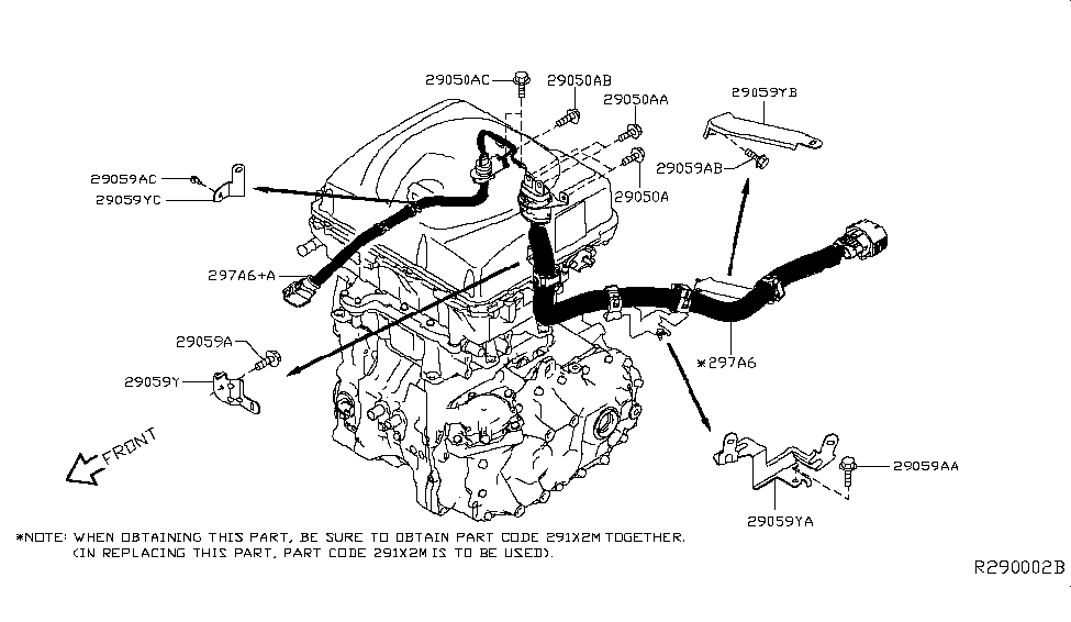 Nissan 24239-5SA5B Bracket-Harness