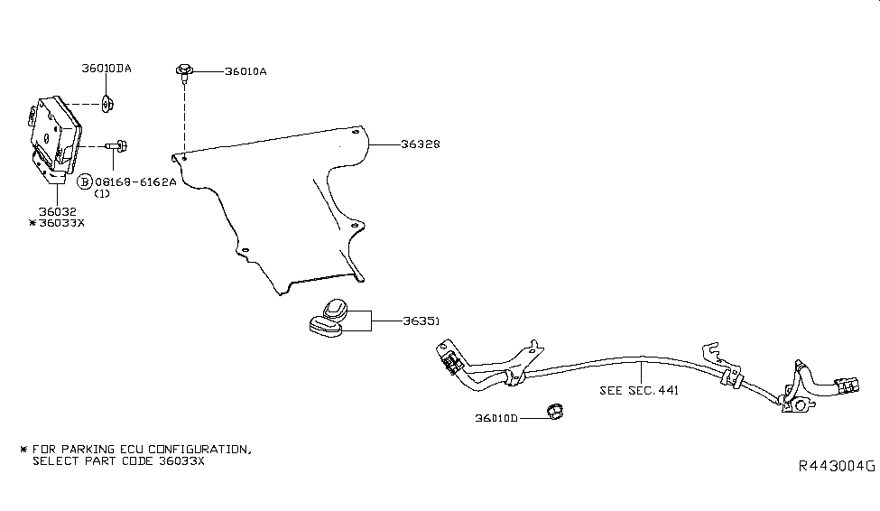 Nissan 36032-5SA0A ECU-Parking