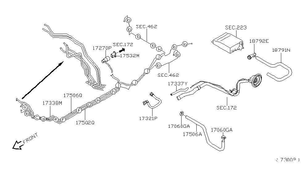 Nissan 17321-8J020 Tube Assembly Ventilation