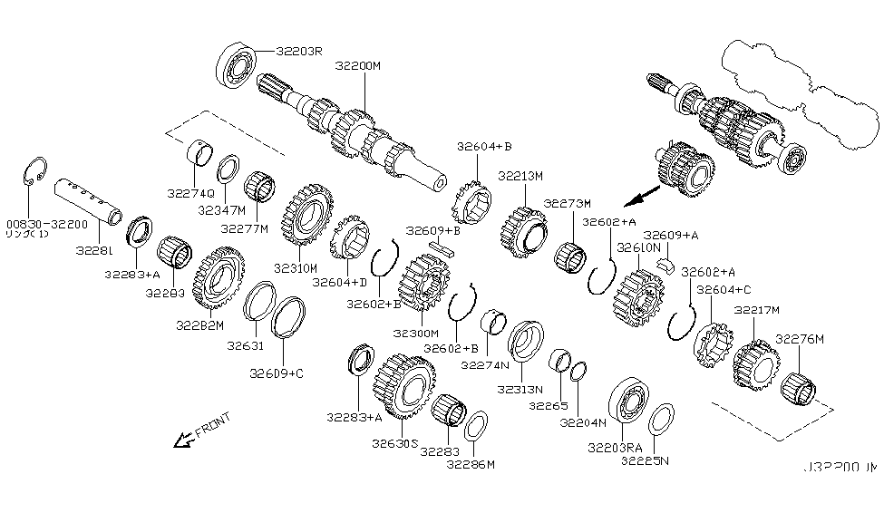 Nissan 32313-8H500 STOPPER-5TH,Input