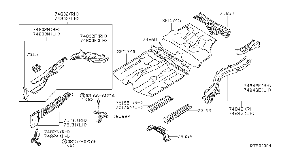 Nissan 75182-8J030 Patch-Front Side Member,RH