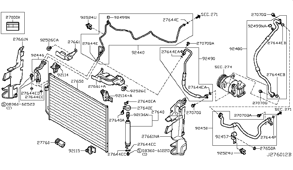 Nissan 92457-1AA0A Bracket-Pipe