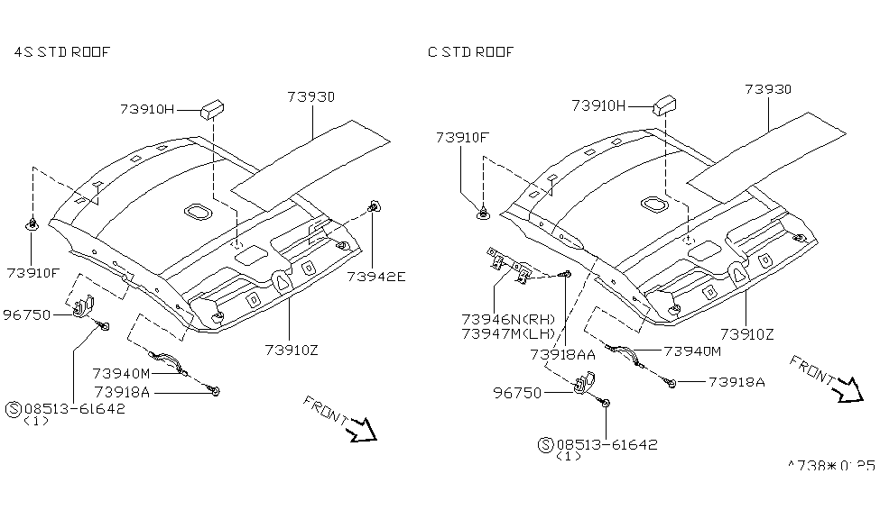 Nissan 73947-1M700 Bracket-Assist Grip,Rear LH