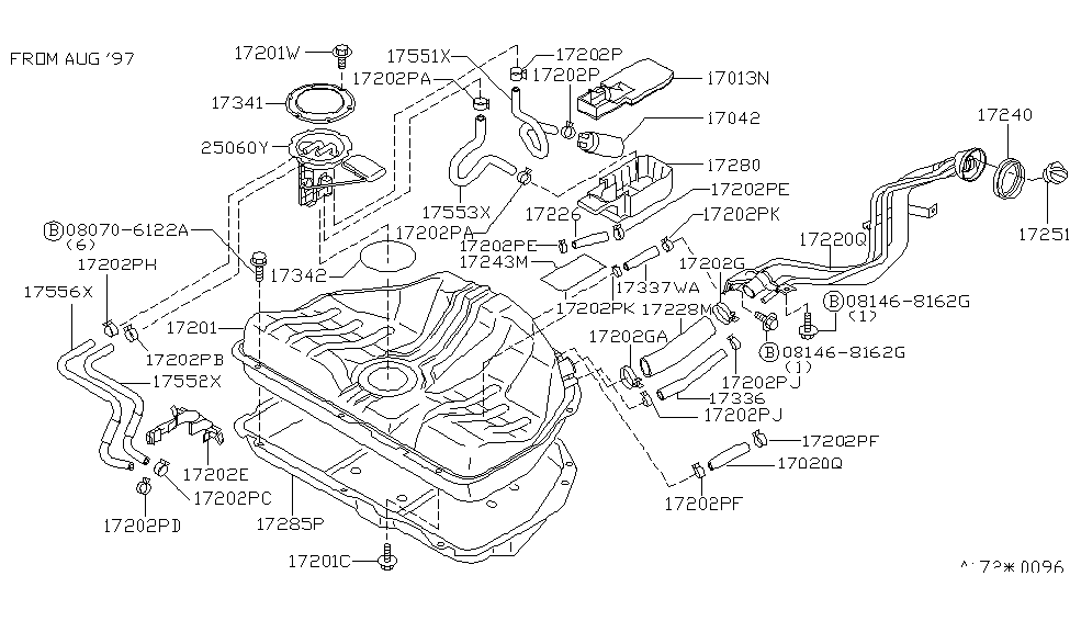 Nissan 08070-6122A Bolt