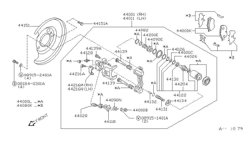 Nissan 44196-0M800 Guide-Adjust Cable,LH