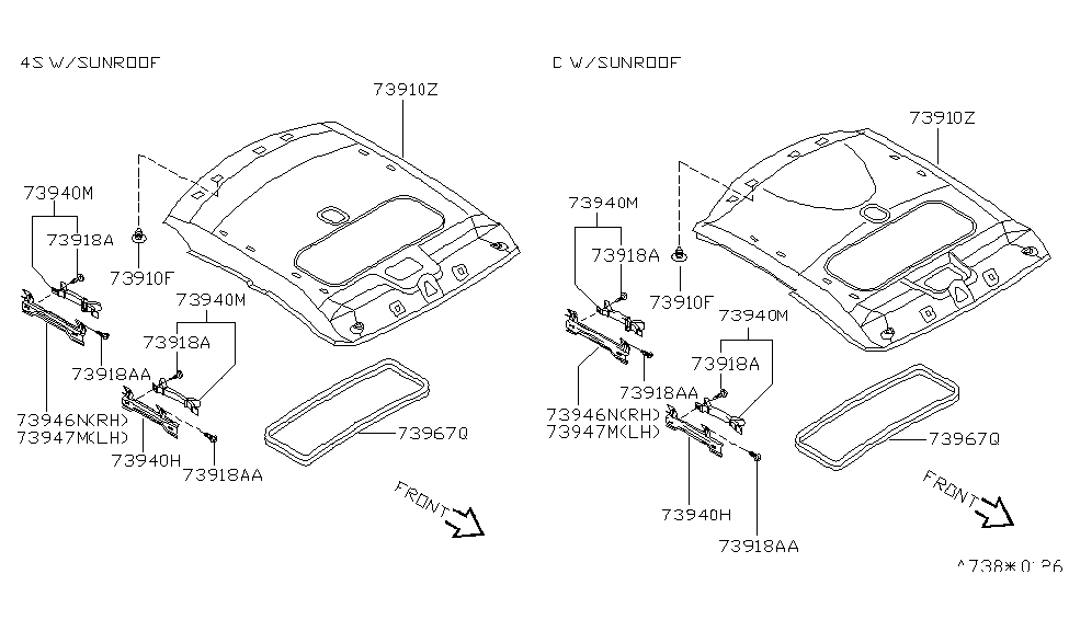 Nissan 73944-0M000 Bracket-Assist Grip