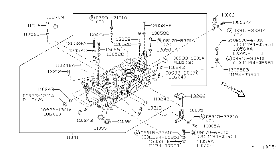 Nissan 08170-8351A Bolt-Hex