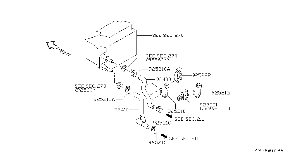 Nissan 92533-4B000 Clip